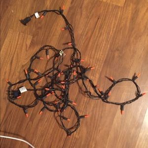 Christmas lights orange and purple